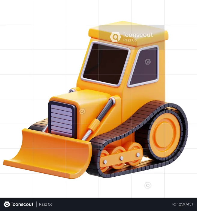 Excavadora  3D Icon