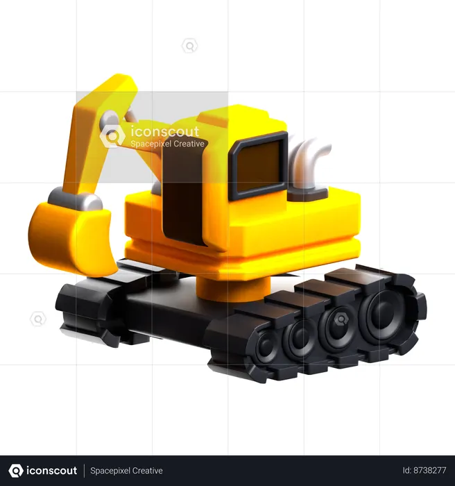 Excavator  3D Icon