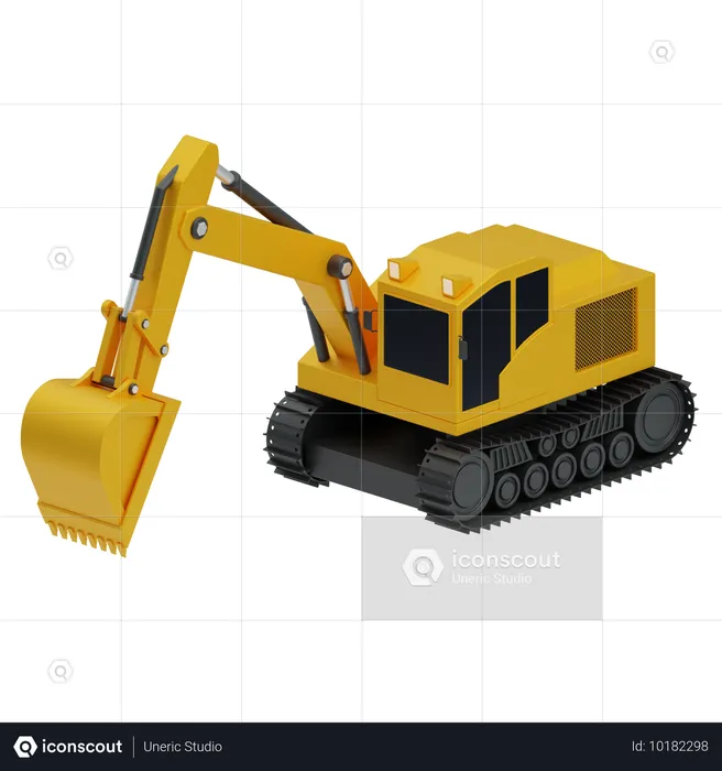 Excavator  3D Icon