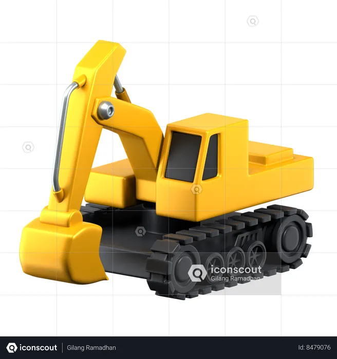 Excavator  3D Icon