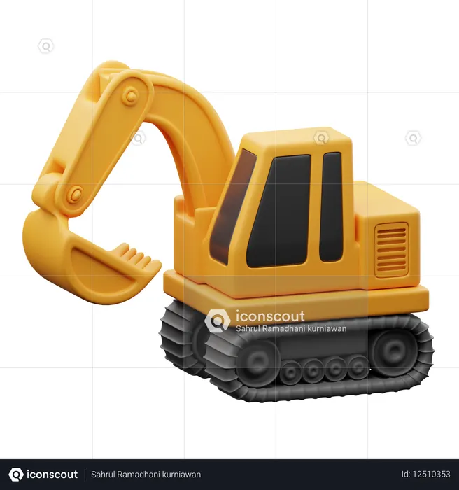 Excavatrice  3D Icon