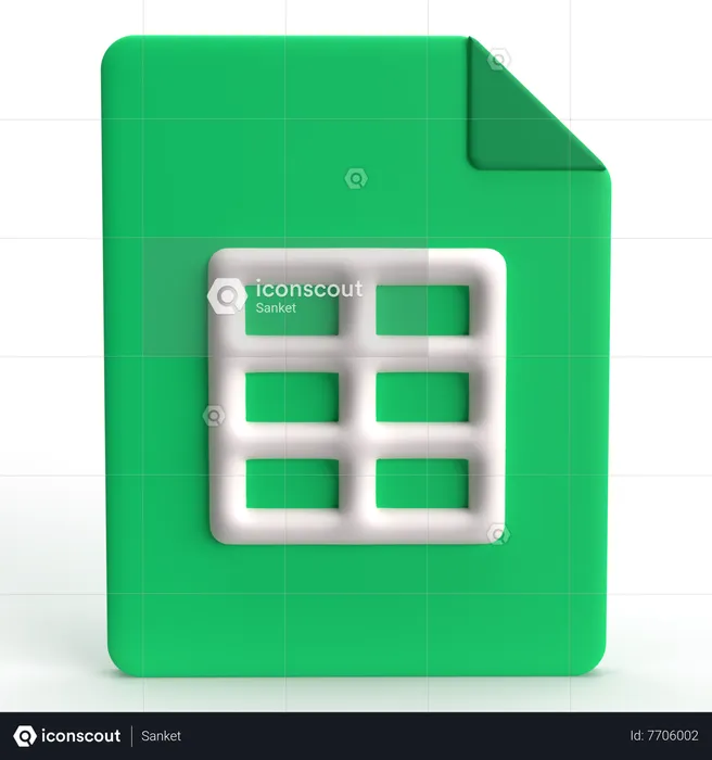 Excel File  3D Icon