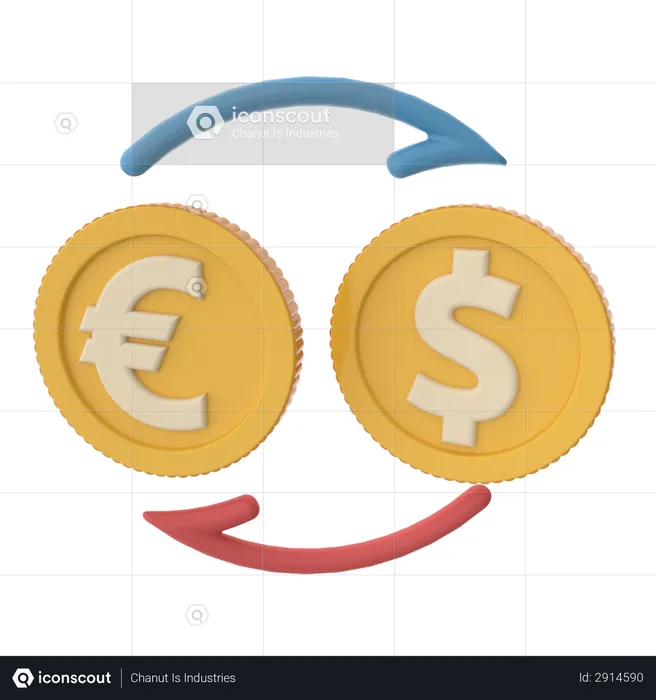 Exchange currency  3D Illustration