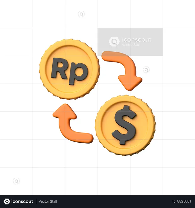 Exchange Currency  3D Icon