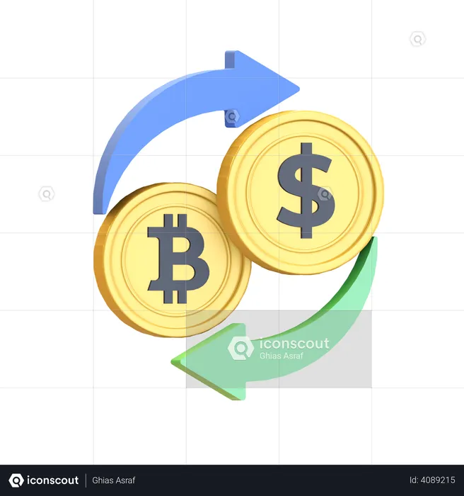 Exchange Currency  3D Illustration