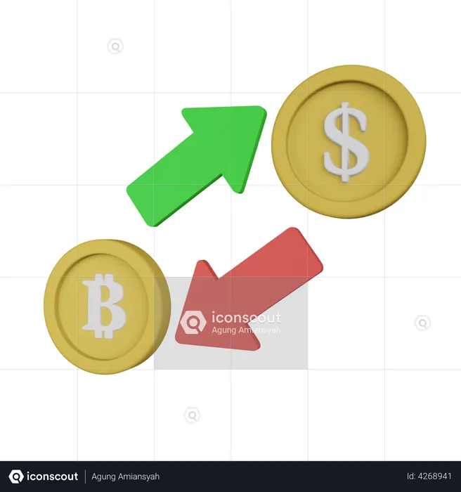 Exchange Currency  3D Illustration