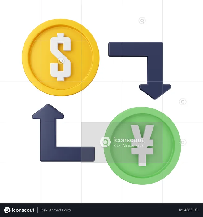 Exchange Currency  3D Illustration