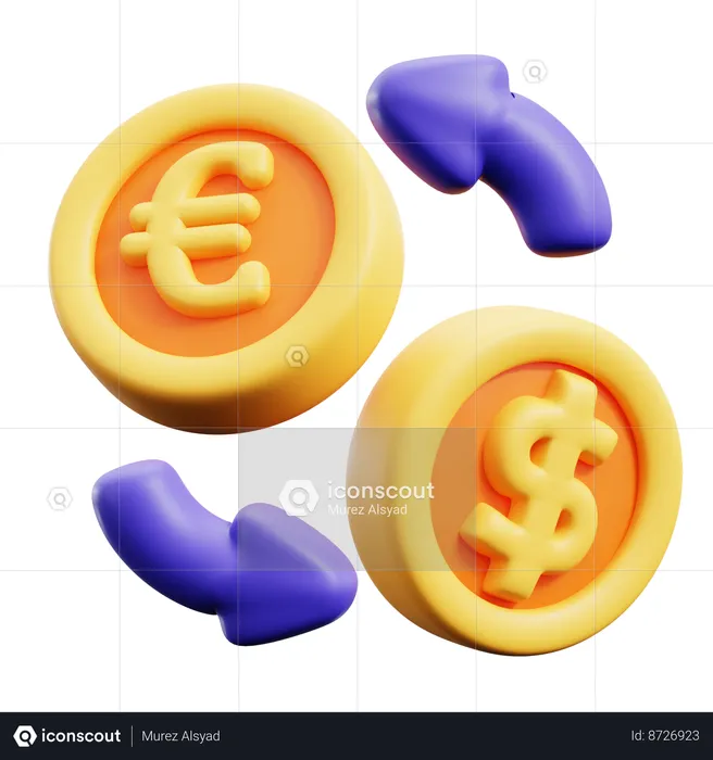 Exchange Currency Rate  3D Icon