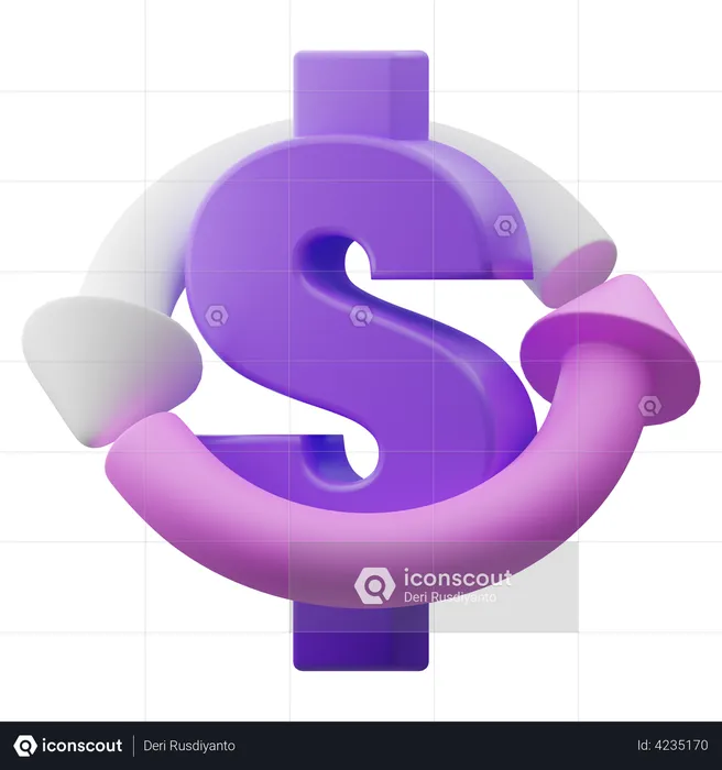 Exchange Money  3D Illustration