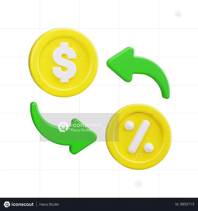 Exchange Rate  3D Icon