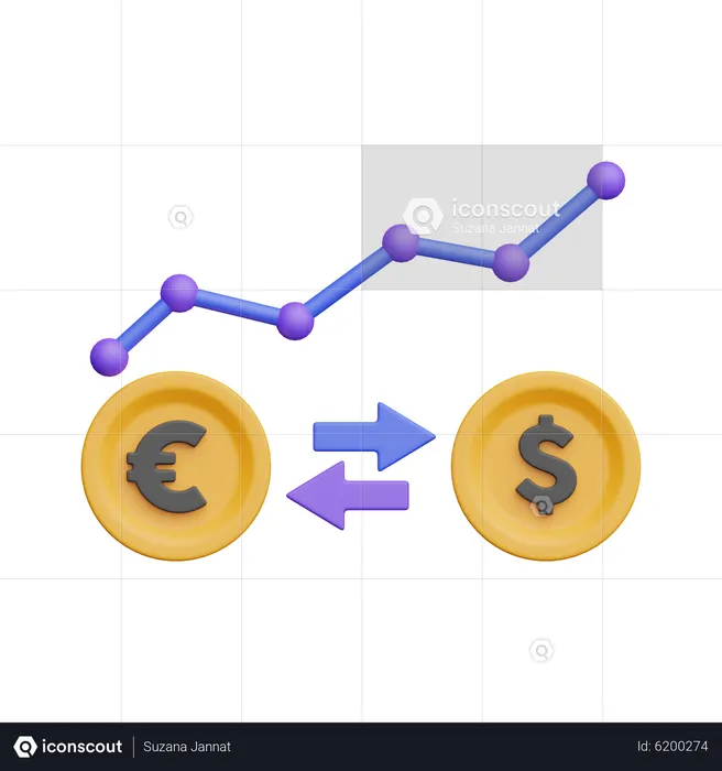 Exchange Rate  3D Icon