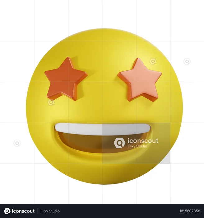 Excited Emoji 3D Icon