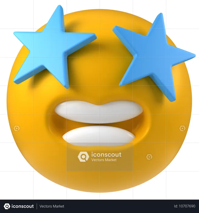 Excited Emoji  3D Icon