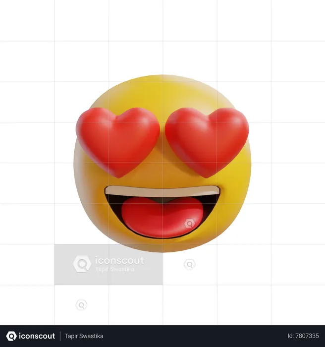 Excited Face Emoji 3D Icon
