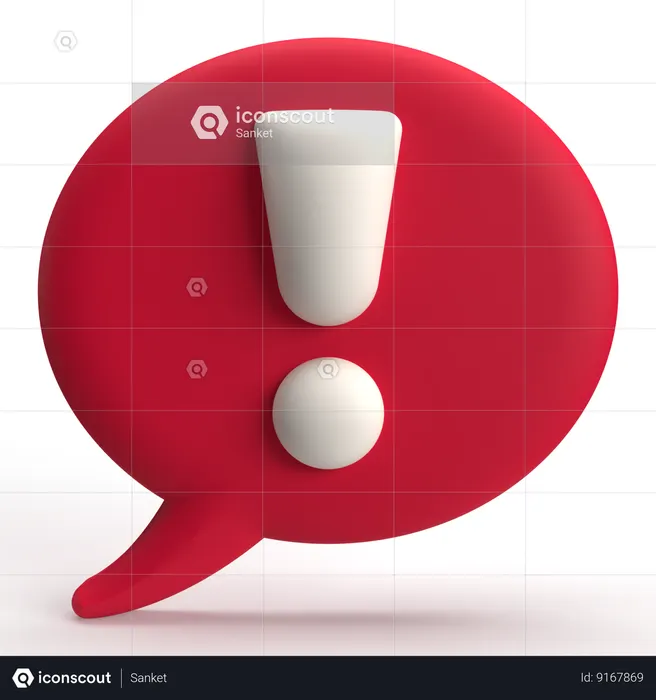 Exclamation  3D Icon