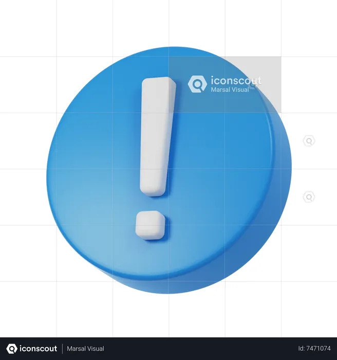 Exclamation Mark  3D Icon