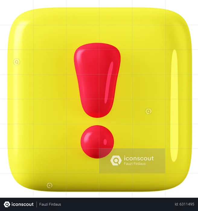 Exclamation Mark  3D Icon