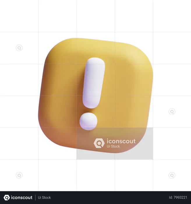 Exclamation Mark  3D Icon