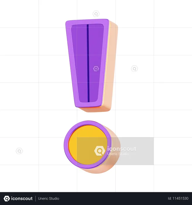 Exclamation Mark  3D Icon