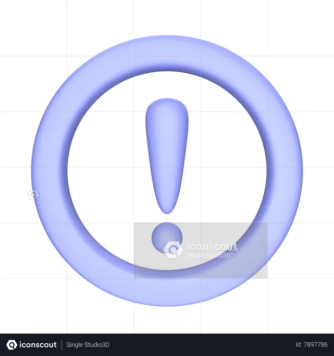 Exclamation Mark  3D Icon