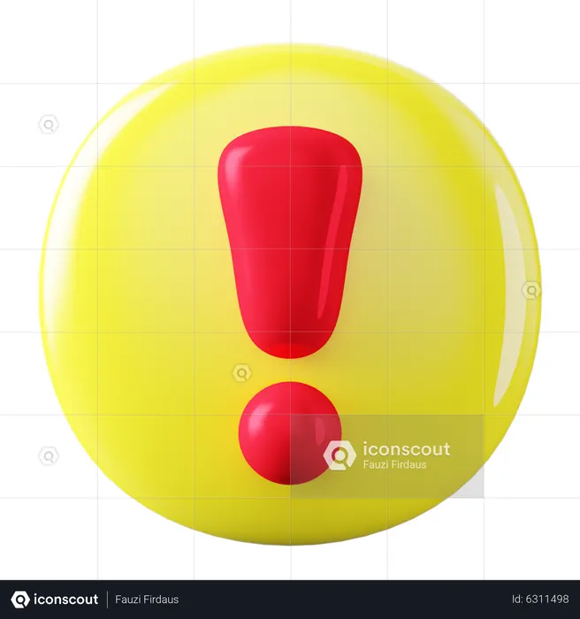 Exclamation Mark  3D Icon