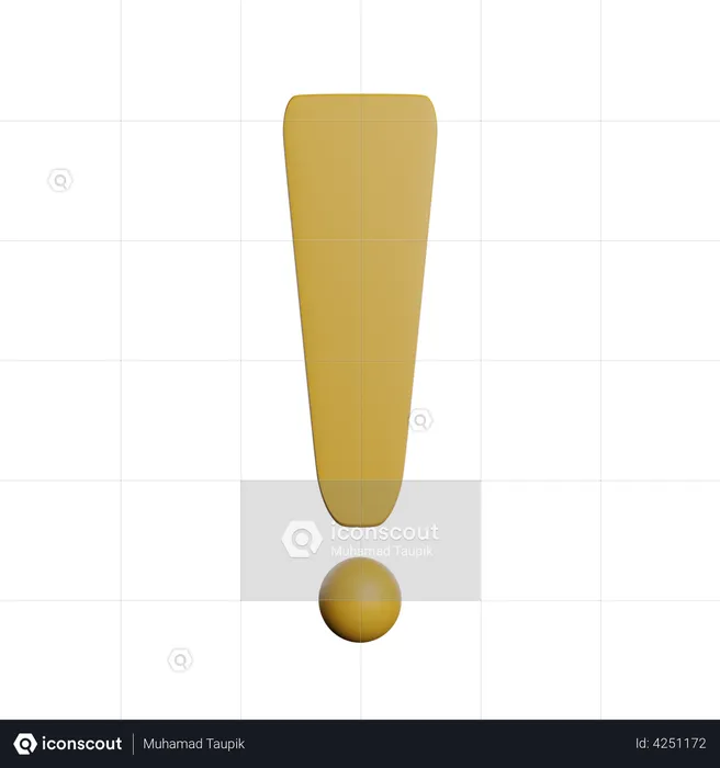 Exclamation Mark  3D Illustration