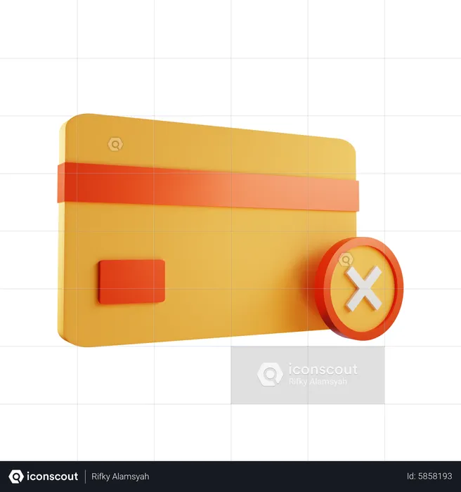 Excluir cartão de crédito  3D Icon