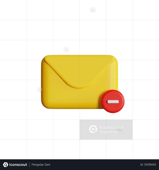 Excluir e-mail  3D Icon