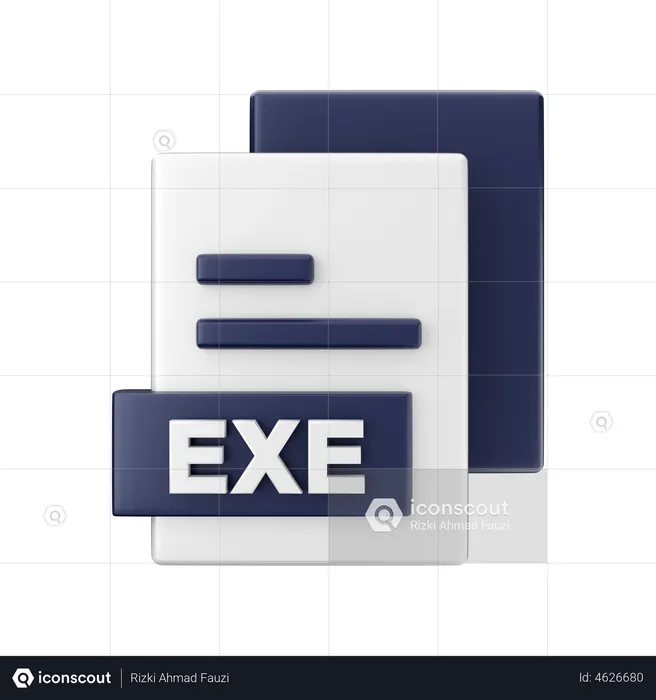 Exe File  3D Illustration