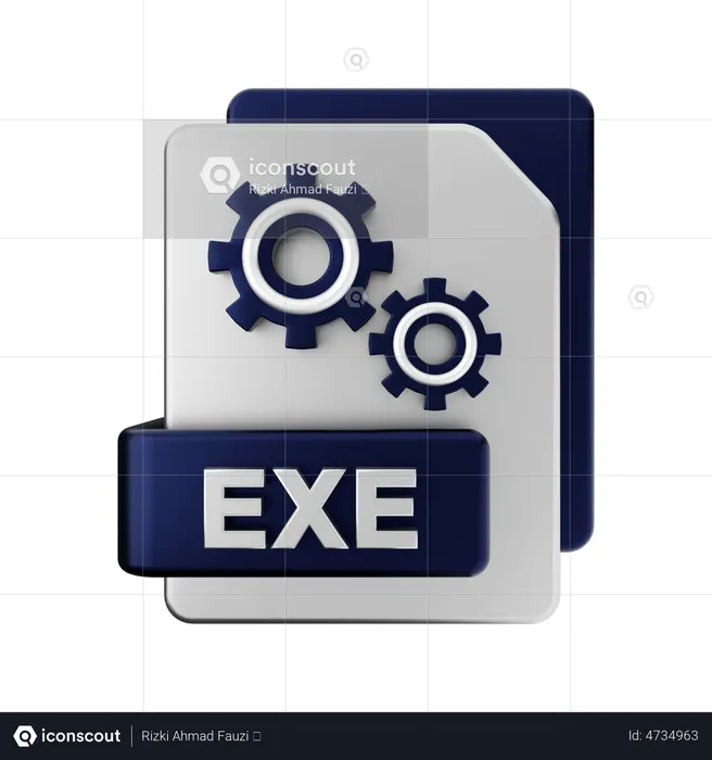 EXE File  3D Illustration