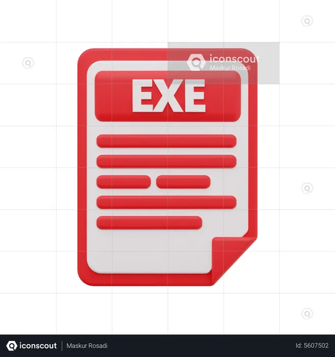Exe file  3D Icon