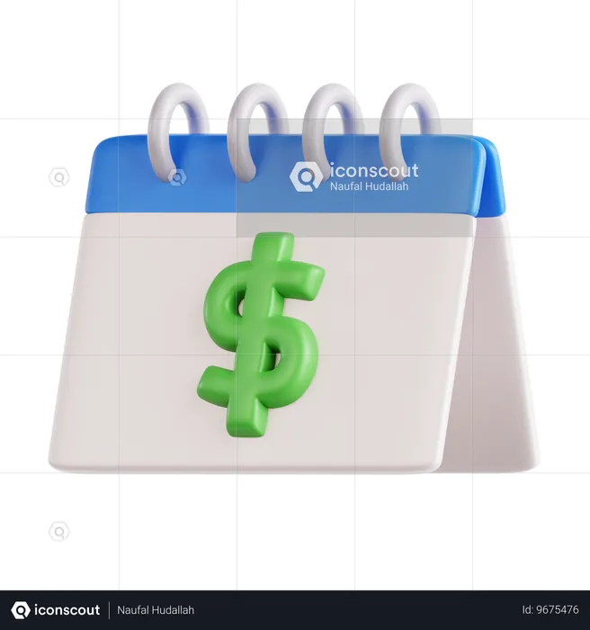 Année financière  3D Icon