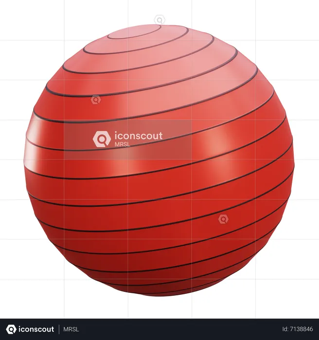 Exercise Ball  3D Icon