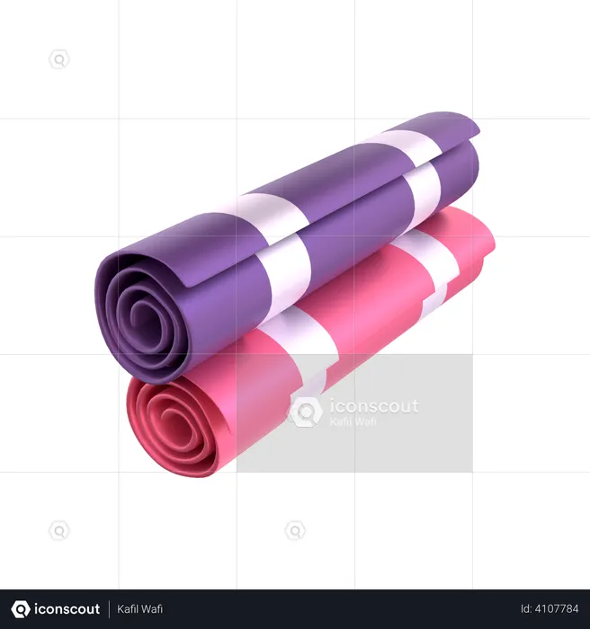 Exercise mat  3D Illustration