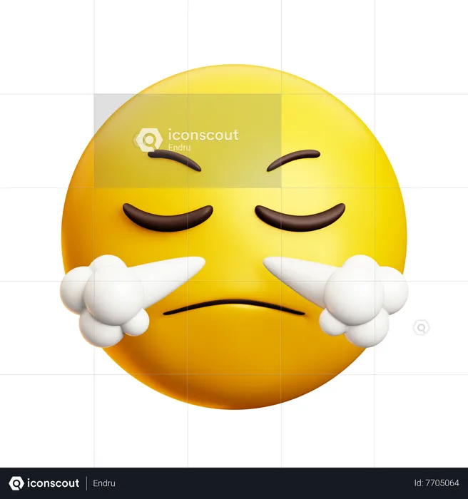 Exhaling Face Emoji 3D Icon