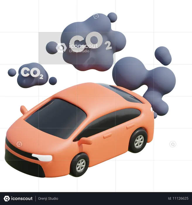 Exhaust Gas  3D Icon