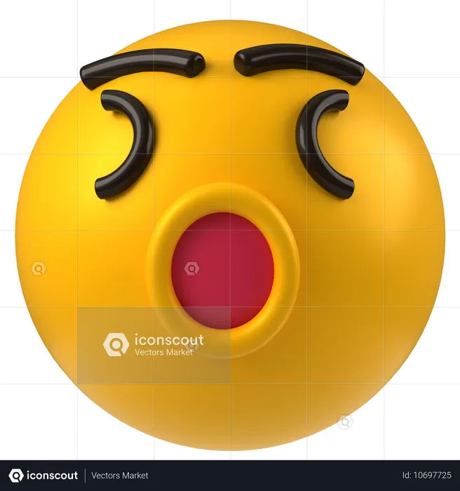 Exhausted  3D Icon