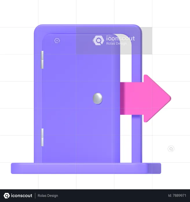 Exit  3D Icon