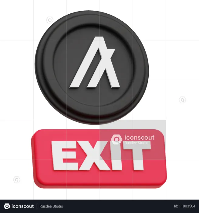 Exit Algorand Token  3D Icon