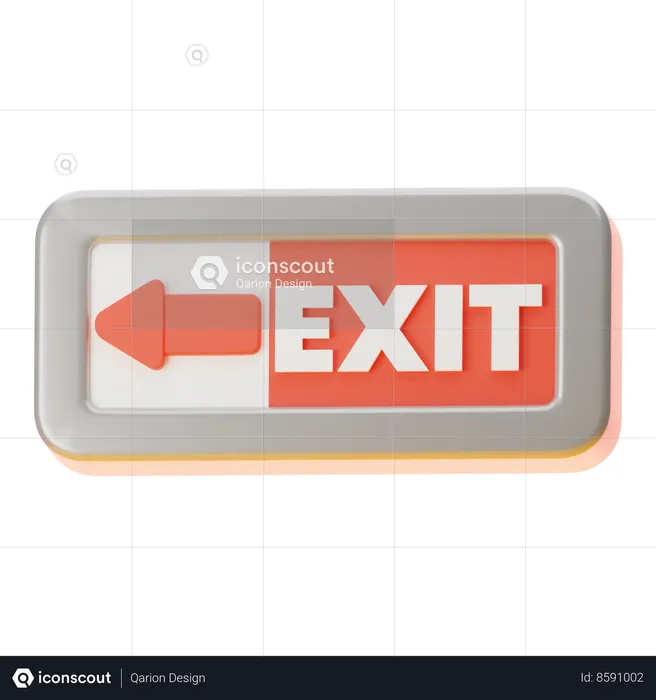 EXIT SIGN  3D Icon