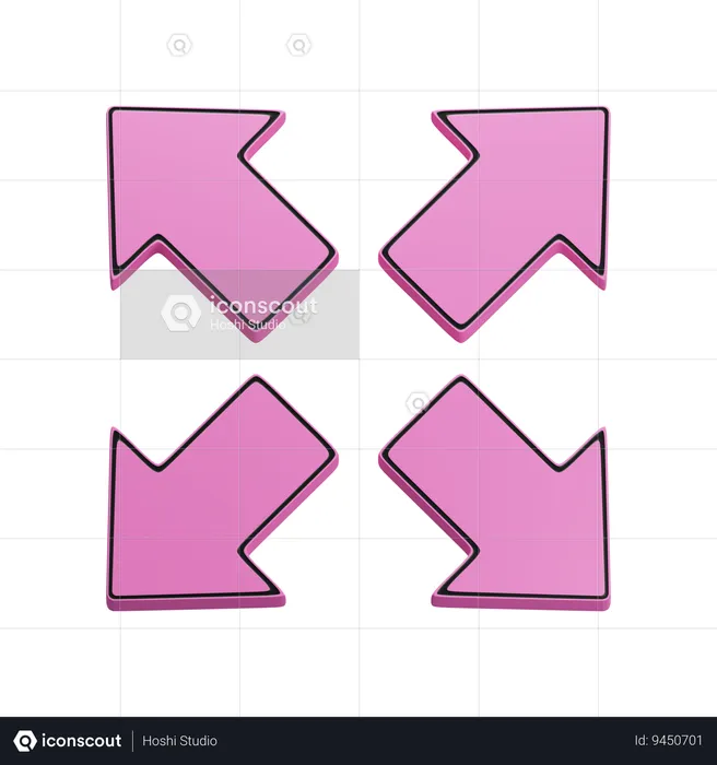 Expand arrow  3D Icon