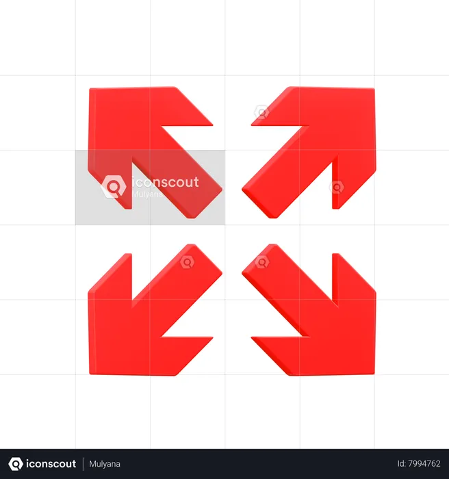 Expand Arrow  3D Icon