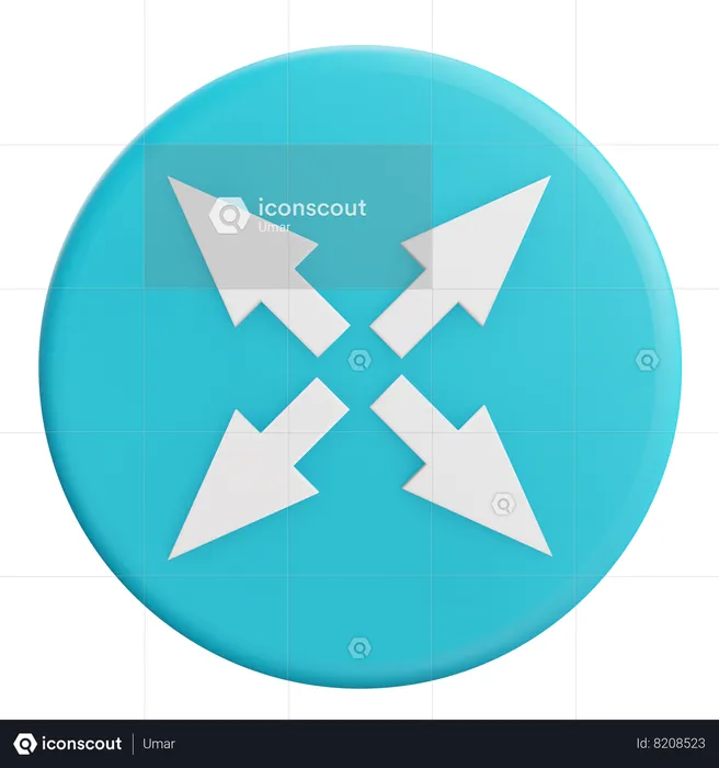 Expand Arrow  3D Icon