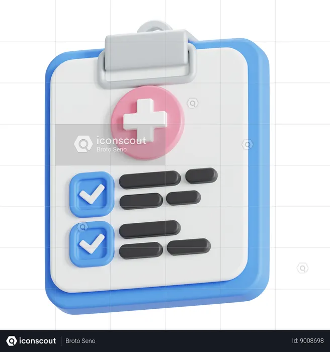 Historial médico  3D Icon