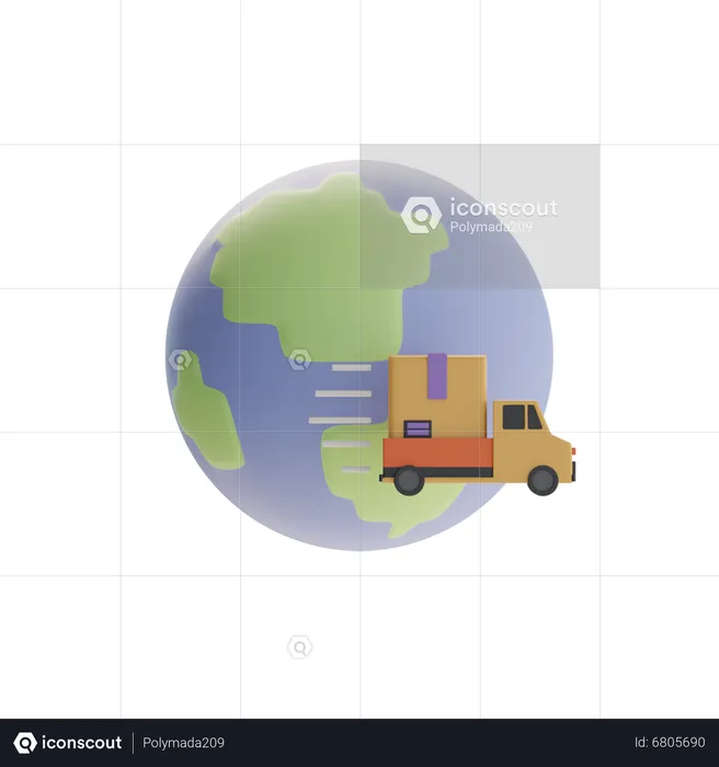 Transport maritime international  3D Icon