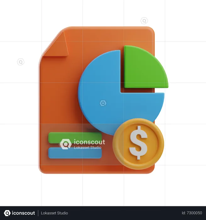 Expenses Report  3D Icon
