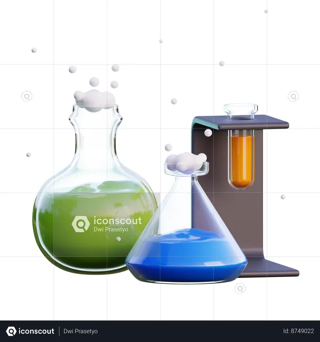 Experimento de laboratorio  3D Icon