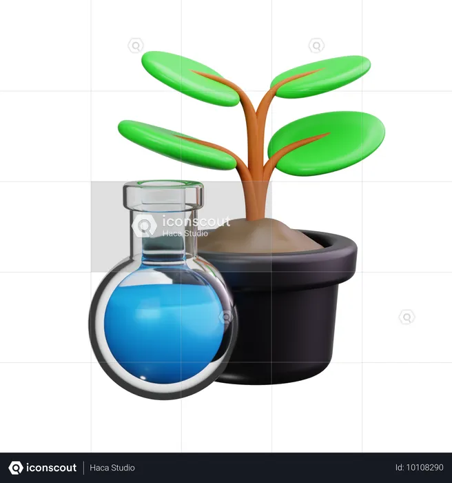 Experimento com plantas  3D Icon