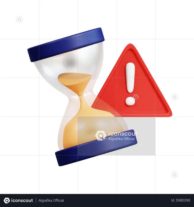 Expired time warning  3D Icon