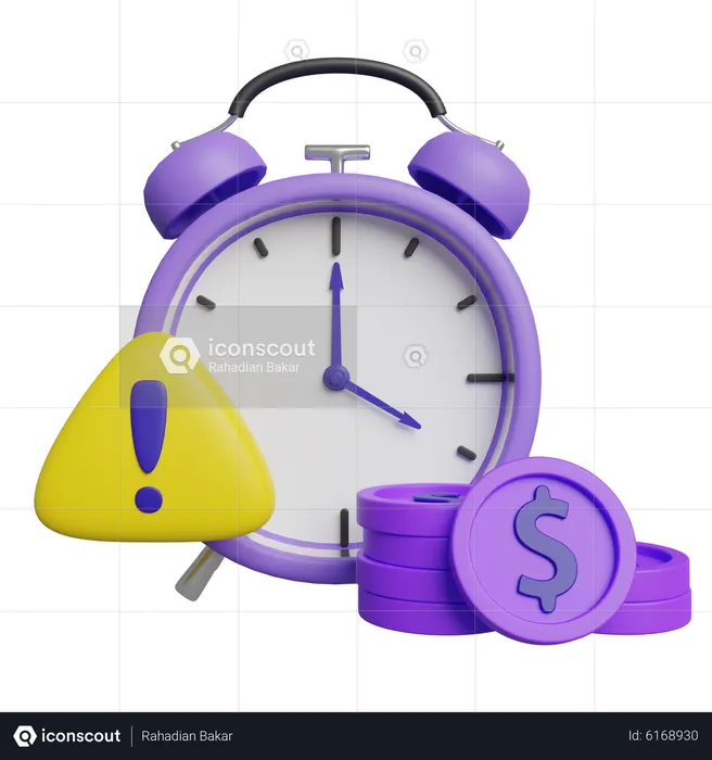 Expired Time Warning  3D Icon